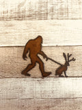 Bigfoot with Jackelope Yeti Sasquatch Magnet USA MADE