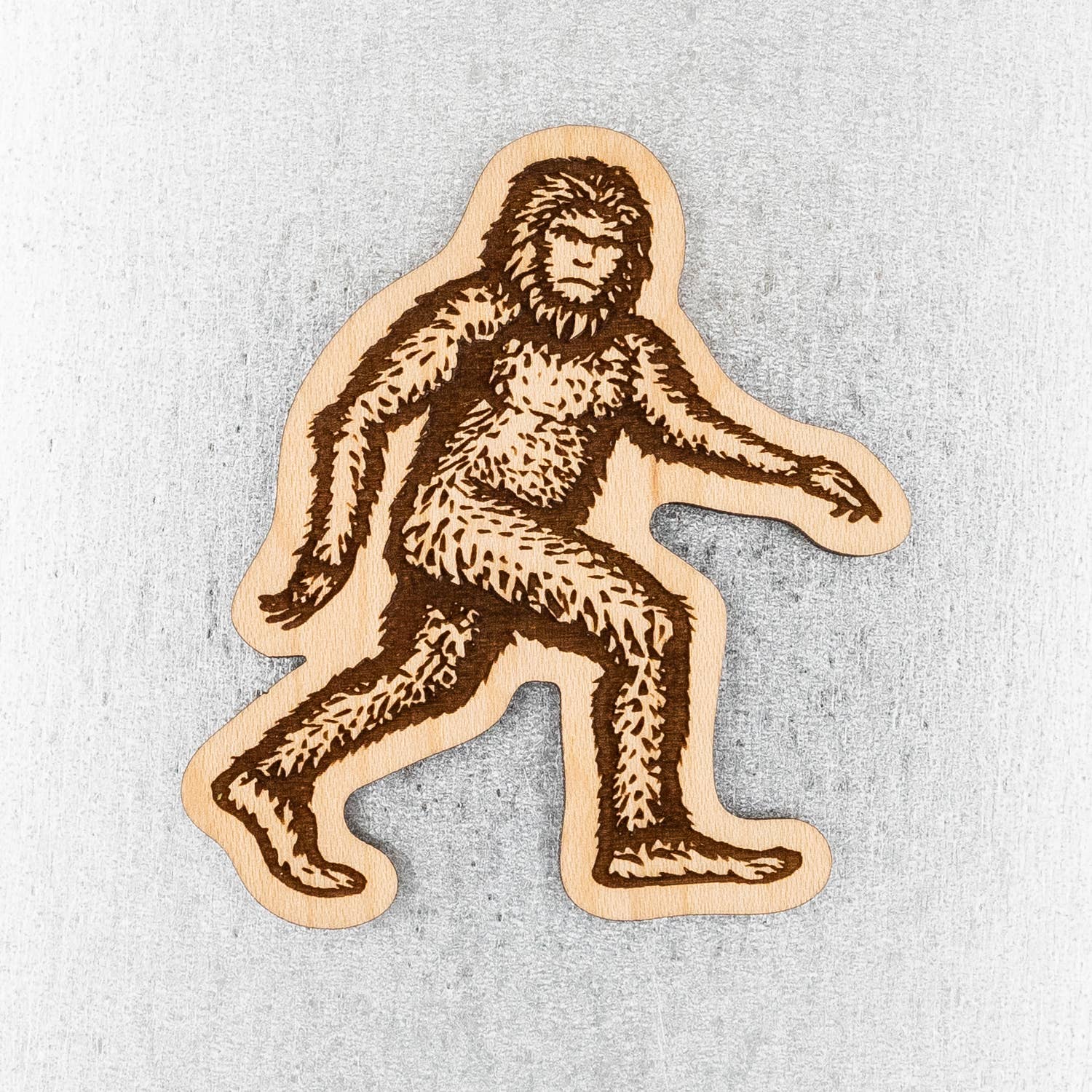 Sasquatch Wood Magnet