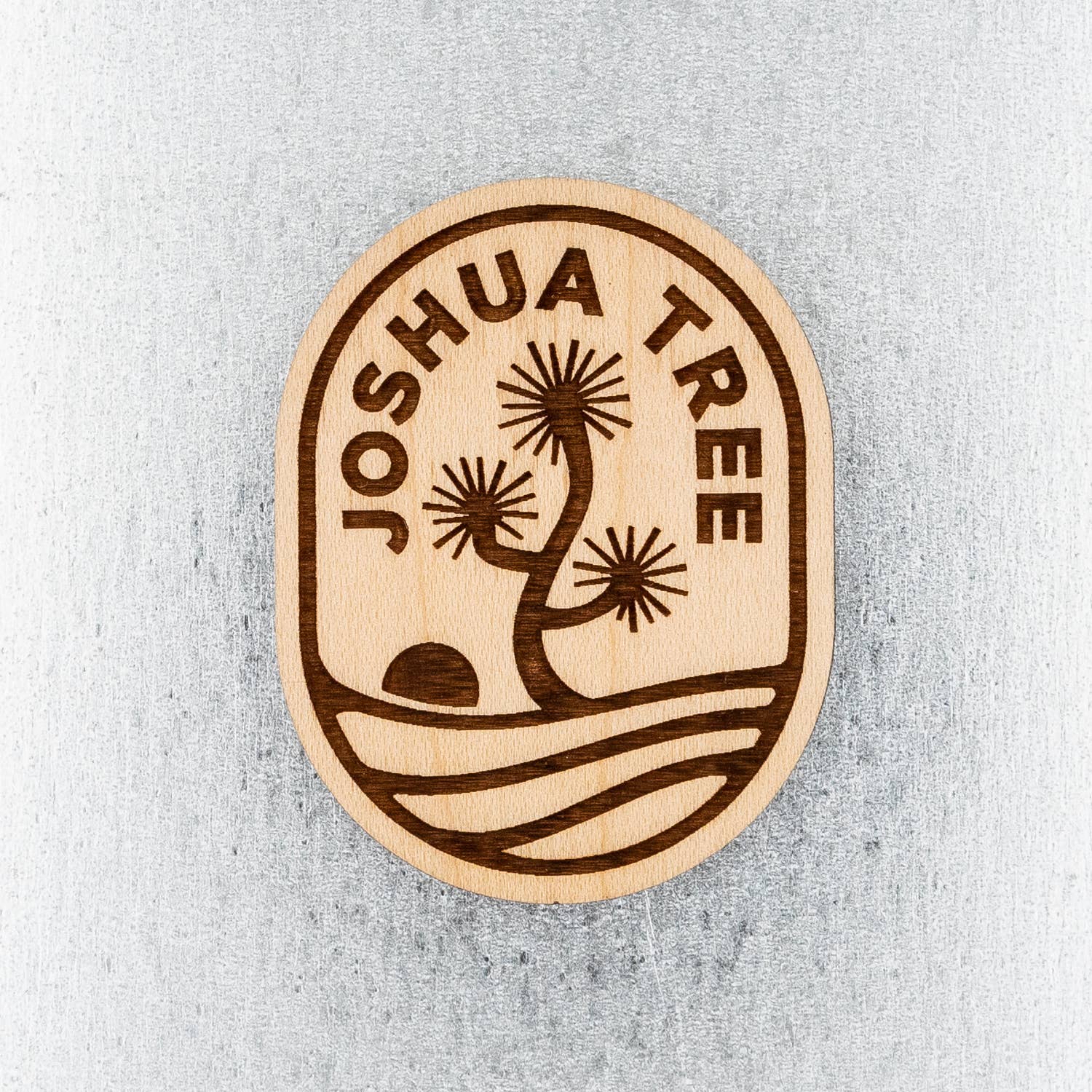 Joshua Tree Oval Wood Magnet