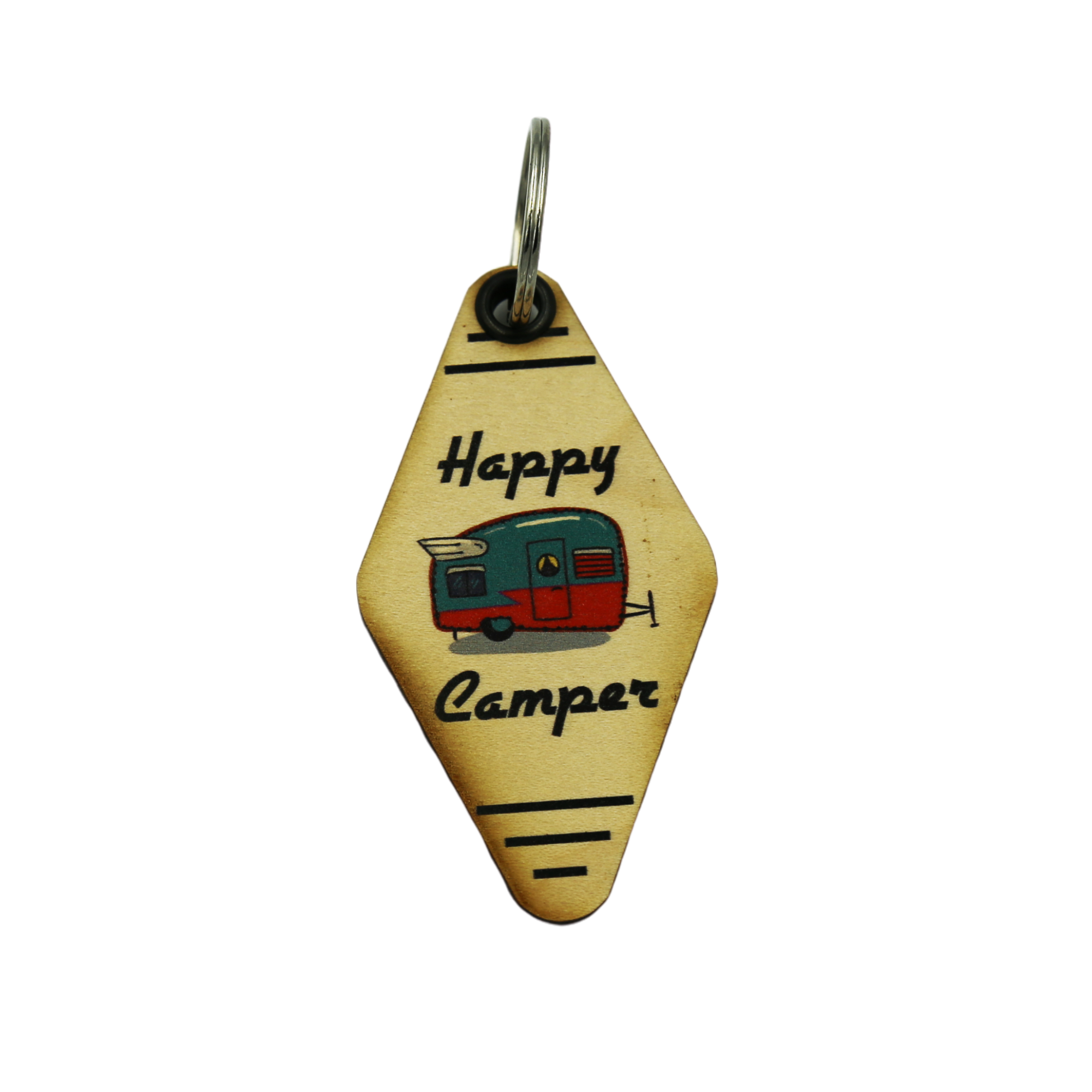 Vintage Keychains - Happy Camper